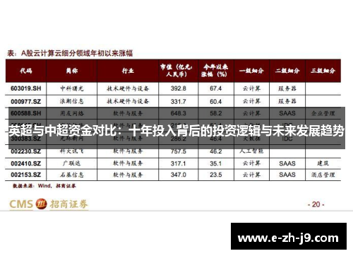 英超与中超资金对比：十年投入背后的投资逻辑与未来发展趋势